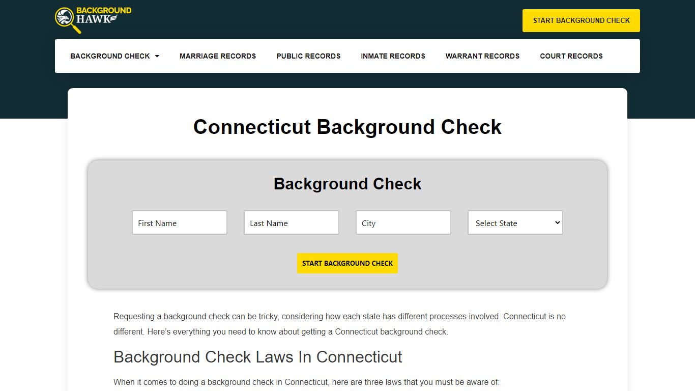 Connecticut Background Check